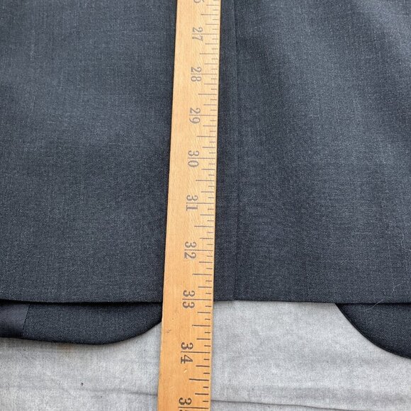Jos A Bank Suit Men 46L/38Wx31L Gray Straight Leg Classic Career Wool 2pc - Picture 7 of 16